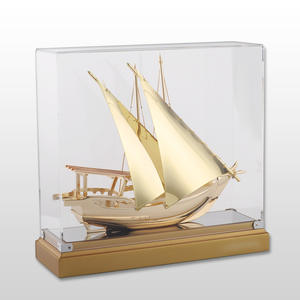 Cadeau doré alliage voilier lisse voile cadeau commémoratif entreprise maison cadeau métal voilier décoration accepter personnalisation - Product Image 6