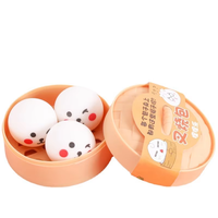 Jouets anti-stress TPR en forme de petits pains vapeur, jouets sensoriels apaisants à presser pour l'anxiété, cadeaux de fête pour enfants, vente en gros