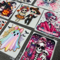 Transferts DTF Halloween directement de l'usine, prêts à presser, faible MOQ, étiquettes de transfert thermique DTF personnalisées pour vêtements, fournisseur