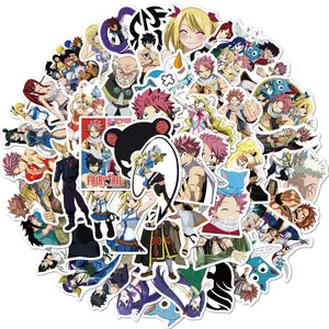 50pcs/pack Anime Fairy Tail Cartoon Sticker Label For Promotion Gift Kids Toy Boy Home Decor Diy Luggage Stickers