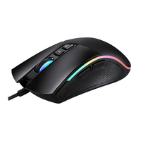 HP M220 Rechtshandige Bedrade USB Optische Gaming Muis met LED-achtergrondverlichting 3D Programmeerbaar voor Laptop Desktop Voorraad