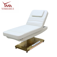 Table de massage esthétique électrique à 3 moteurs réglable pour soins du visage et extensions de cils, idéale pour spa et salon de beauté