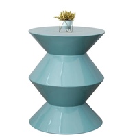 Table d'appoint en fibre de verre au design nordique moderne, table à café/thé de style européen, couleur personnalisée, mobilier de salon pour hôtels