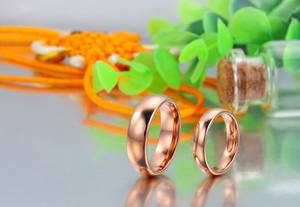 CHENG JEWELERS Bagues de mariage en carbure de tungstène plaqué or rose 6 mm, bijoux de mode 2 mm-8 mm pour <span class=keywords><strong>alliance</strong></span> - Product Image 3