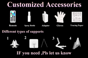 Lampu malam LED, 7 warna, lampu malam LED, papan pesan USB, braket akrilik Modern, fitur dapat dihapus, papan catatan gambar anak-anak kreatif - Product Image 3