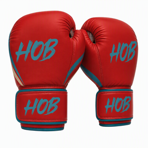 Gants de boxe HOB en cuir PU, fermeture Velcro, respirants, équipement d'entraînement unisexe - Product Image 4