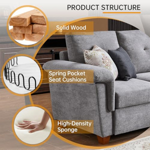 Dönüştürülebilir, Depolama Alanlı, 4 Kişilik, L Şeklinde Kanepe, Şezlonglu, Modern Mikrofiber Kumaşlı Oturma Odası Kanepeleri - Product Image 5