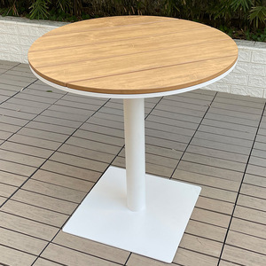 Rock slab Tabletop vuông bảng màu đen ngoài trời gấp bàn ăn với x-hình chữ thập Kim Loại Cơ sở chân Stackable Bàn cà phê - Product Image 5