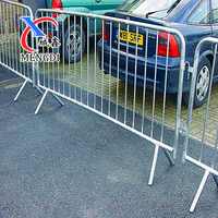 Barrière de contrôle de foule portable en acier pour événements, gestion des files d'attente, rangement facile - Offre Spéciale