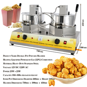 Máquina de Palomitas de Maíz Comercial Estándar para Cine, de Doble Recipiente, Eficiente, de Trabajo Continuo y Construcción Duradera - Product Image 6