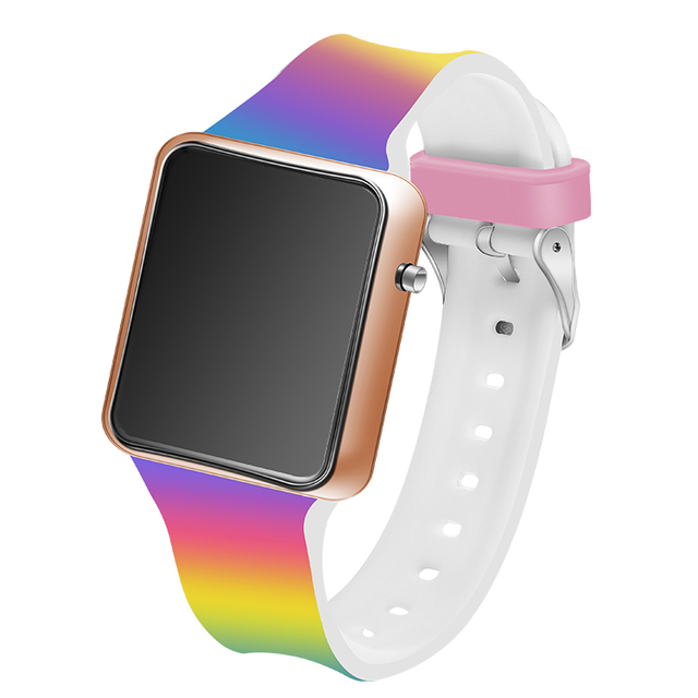 BOMAXE 2023 Men's Digital Sport Watch Quality Touch LED Amoled Alloy Case Luminous Fashionable Cartoon Design for Boys Plastic