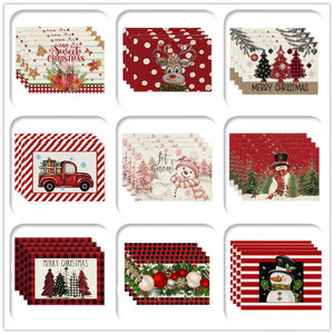 Weihnachten Tischs ets Esstisch Dekorationen Gedruckte Urlaub Tischs ets Isolier matten Küche und Home Servietten Stoff - Product Image 4