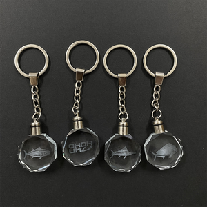 Nouveauté, cadeau promotionnel, porte-clés en cristal 3D avec lumière LED, porte-clés personnalisé avec logo de voiture, porte-clés en cristal K9 - Product Image 2