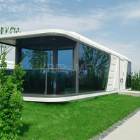 Maison conteneur capsule spatiale préfabriquée contemporaine et étanche avec chambre à coucher, prix usine, à vendre