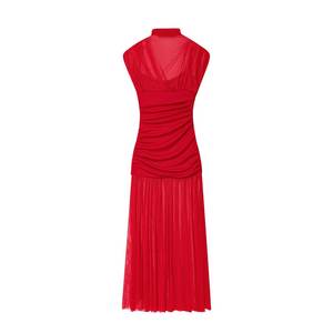 2025 <span class=keywords><strong>estate</strong></span> popolare abito da donna in maglia di seta Splicing europeo americano in pizzo Casual 4772252717 di posizionamento frontale naturale - Product Image 6