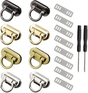 Ensembles de fermoirs à torsion pour sacs à main, attaches à clip pour sacs à bandoulière DIY, fabrication de sacs - Product Image 1