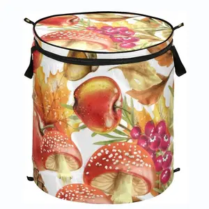 水果设计可折叠洗衣篮可折叠弹出式洗衣房带手柄花园儿童房洗衣房