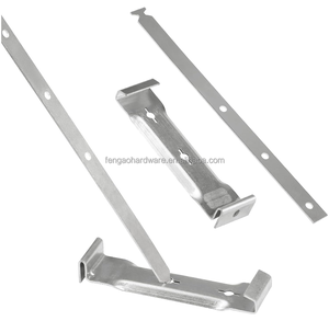 Supports de gouttière en aluminium de 5 pouces, clips de gouttière de 5 pouces avec sangles pour <span class=keywords><strong>fixation</strong></span> sans gouttière, gouttières en aluminium et en acier - Product Image 1