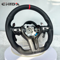 Volant sport en cuir et fibre de carbone personnalisé, adapté aux BMW F30 F10 F15 F36 F01 F20 F22 F25 F31 F32 E70 E71 E90 E91 E92