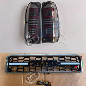 LC79 car headlights, LED taillights, SUV FJ79, FZJ customized design with illuminated grille and fog lights - Product Image 2