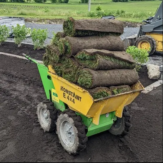 Bouwplaats Gebruik Elektrische Mini Dumper 300Kg Beton Power Buggy 'S 4wd Batterij Kruiwagen Elektrische Kruiwagen Kleine Dumper