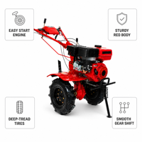 Timón multifuncional de 7HP con tracción en las cuatro ruedas con accesorios para diversas tareas agrícolas