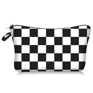 Custom Logo Print Neoprene Pencil Travel Zipper Makeup Bag Cosmetic Pouch Bag r Waterproof Makeup Pouch