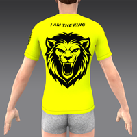 HIRBGOD Herren Esport T-Shirt Schnellt rockn endes, atmungsaktives Polyester-Gaming-Trikot mit gelber Sublimation farbe und Schwert löwen grafik