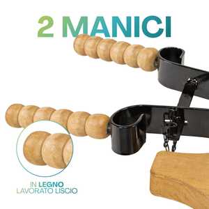 Support à jambon avec base en bois et pince en fer 58x18 cm pour le stockage de jambon cru - Product Image 4