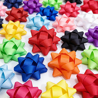 Boîte cadeau 3D étoile et fleur pour Noël, les fêtes, les mariages et le Nouvel An avec nœud papillon en polyester pré-fabriqué DIY