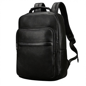 Sac à dos en <span class=keywords><strong>cuir</strong></span> véritable pour <span class=keywords><strong>homme</strong></span>, idéal pour les voyages transfrontaliers, sac d'école pour étudiant, sacoche pour ordinateur portable 15 pouces en <span class=keywords><strong>cuir</strong></span> de première qualité, respirant - Product Image 1