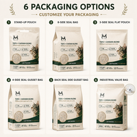 Litière pour chat à base de plantes mélangées, mélange personnalisé disponible, biodégradable, compostable, durable, écologique, OEM ODM