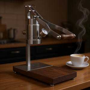 Cafetera Espresso Manual PSZXS2S+ de 16 Bares, Base de Madera y Acero Inoxidable, Estilo Retro para Uso Doméstico - Product Image 2