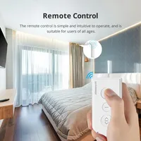 Rideau motorisé intelligent Zemismart Matter sur Wi-Fi avec rail de jonction, conception sans courroie, compatible HomeKit, SmartThings, Google Home