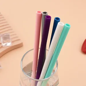 Modern Portable Eco-Friendly Wedding Straight Bend Pipette Candy Colors Silicone <b>Drinking</b> <b>Straws</b> Bar Accessories - Product Image 6