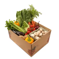 Carton d'impression en couleur personnalisé en gros emballer en toute sécurité l'emballage en carton de légumes et de fruits boîte d'expédition