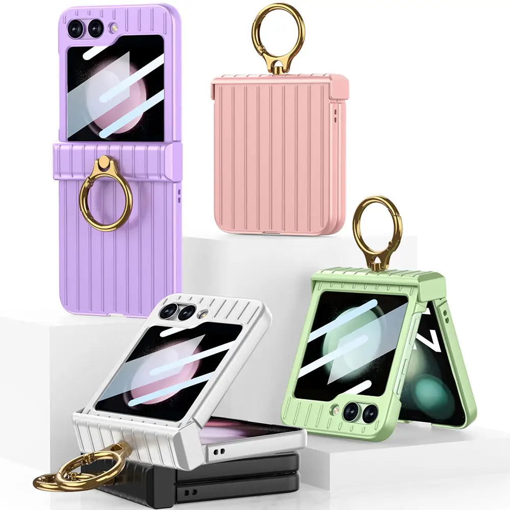Laudtec SJK121 Equipaje de alta calidad Personalizar Fold Mobile Cases Pc Phone Case para Samsung Galaxy Z Flip5 Flip4 Flip3 5G Flip