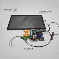 Écran tactile personnalisé de 23,8 pouces, écran LCD 1920x1080 avec panneau tactile, écran tactile IPS multi-touch capacitif