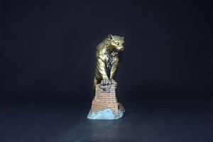 Sculpture de chaudron en bronze peint, artisanat personnalisé, style <span class=keywords><strong>royal</strong></span>, style chinois, taille réelle - Product Image 2