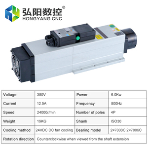 Động Cơ Trục Chính Tốc Độ Cao HQD 6kw 380V Trung Tâm Gia Công CNC Trục Xoay Tự Động ATC Độ Chính Xác Cao - Product Image 4