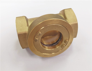 Verre de visée de tuyau à fenêtre unique en laiton coulé 3/4 "BSP, indicateur de débit à angle droit pour le contrôle des fuites de purgeur de vapeur, 20 barres - Product Image 2