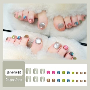 <span class=keywords><strong>Uñas</strong></span> Postizas Qianya, 24 Piezas, Efecto Ojo de Gato, ABS, <span class=keywords><strong>Uñas</strong></span> Postizas Removibles, Coloridas para Verano, Venta al Por Mayor - Product Image 4