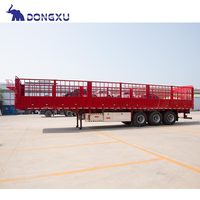 Semi-remorque à plateau de 60 tonnes avec carrosserie en acier durable pour le transport de marchandises en vrac, de produits agricoles et de matériaux de construction