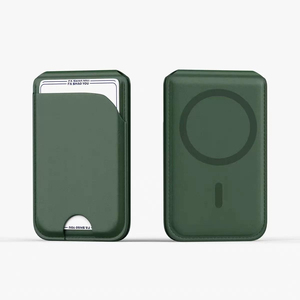 Rotating Shaft Magnetic Card Holder Leather Bracket Stand Vintage Money <b>Clip</b> Billfold Wallet Sleeve Pocket Pouch - Product Image 4