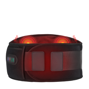 Smart Timing Lumbar Brace Massager Hot Compress <b>Vibration</b> Waist Support Abdominal Back Pain Relief Massage Belt Heat Feature - Product Image 1