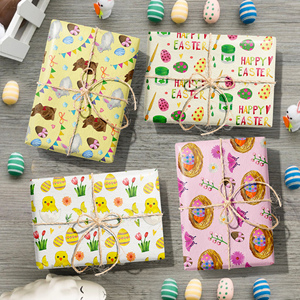 Huancai 12 PCS <strong>Easter</strong> <strong>Wrapping</strong> <strong>Paper</strong> Sheets Bunny Eggs Gift <strong>Wrapping</strong> <strong>Paper</strong> Flat DIY Craft Art <strong>Paper</strong> for Spring Party Supplies - Product Image 5