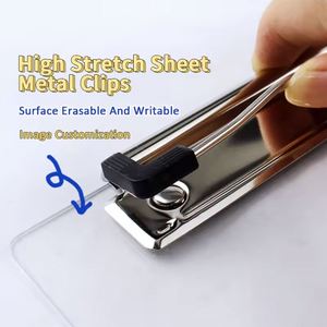 Customized Office Stationery Products Menu Acrylic Card Paper <b>Folder</b> A4 Clipboard Clips - Product Image 4