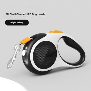 Büyük/küçük köpekler kediler için yarı otomatik kilit ve şok emici tasarım paslanmaz çelik yay ile hafif geri çekilebilir köpek tasma - Product Image 1