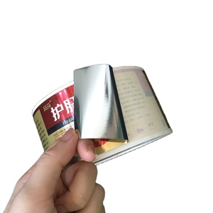 Etichette BOPP personalizzate avvolgenti con lamina argentata e laminazione lucida per tubi di farmaci topici e imballaggi sanitari - Product Image 1