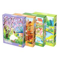 Samtpapier-Puzzle mit 500 Teilen: Landschaftsmotiv, Stressabbau-Spielzeug, Lehrreiches Freizeitspiel für Erwachsene & Jugendliche